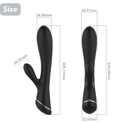 Wibrator Króliczek Hare Black z 9 Funkcjami Wibracji
