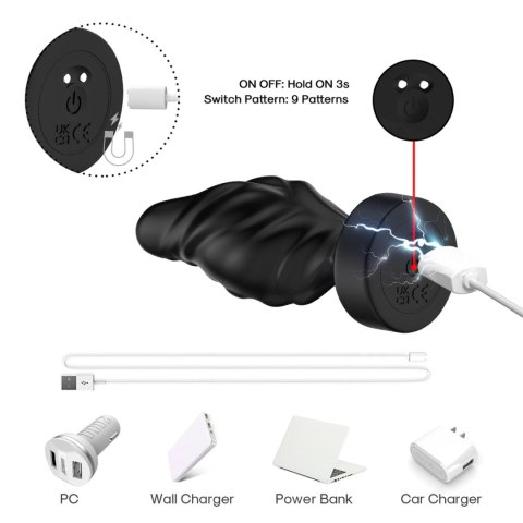 Limonster Black – Intensywny Korek Analny z 9 Funkcjami Wibracji