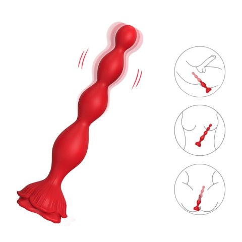 Rosestick Red – Wibrujący Korek Analny z 9 Trybami Rozkoszy
