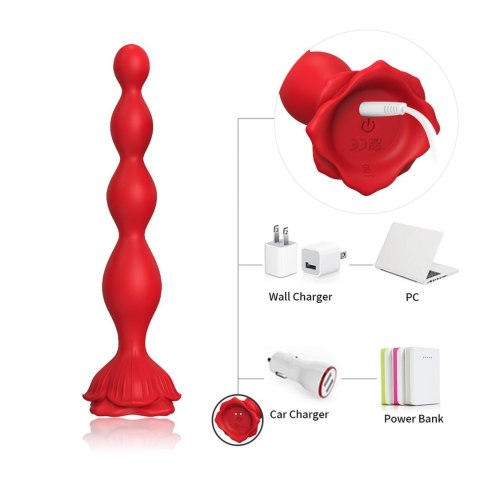 Rosestick Red – Wibrujący Korek Analny z 9 Trybami Rozkoszy