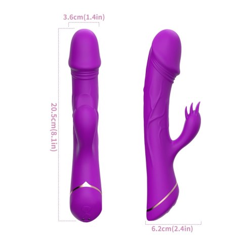 Rubberco Purple – Wibrator Króliczek z 2 Silnikami i 9 Programami Wibracji