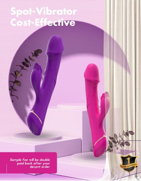 Rubberco Purple – Wibrator Króliczek z 2 Silnikami i 9 Programami Wibracji