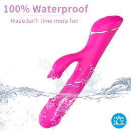 Wibrator Rubberco Rose Red z podwójną wibracją i 9 trybami przyjemności