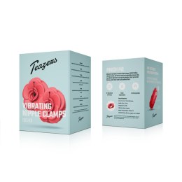 Teazers - Wibrujące Klipsy na Sutki - Czerwone