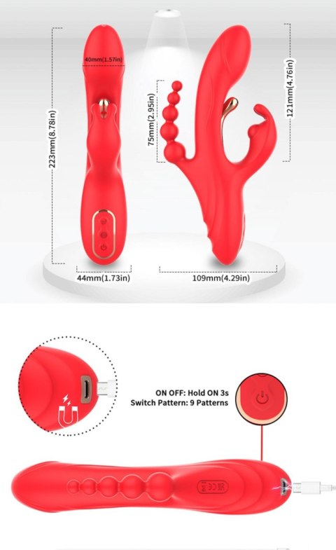Trident Red: Króliczek z Zaawansowaną Czteropunktową Stymulacją