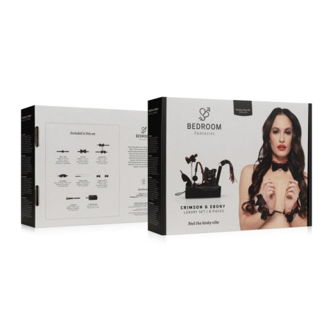Bedroom Fantasy - Luksusowy Czarny Zestaw BDSM, 8 Elementów