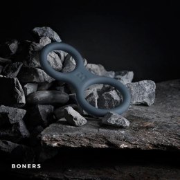 Boners: Silikonowy Pierścień Erecyjny i Napinacz Jąder - Szary