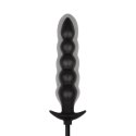 Pompowany Korek Analny z Pompką, 20 cm - Czarny