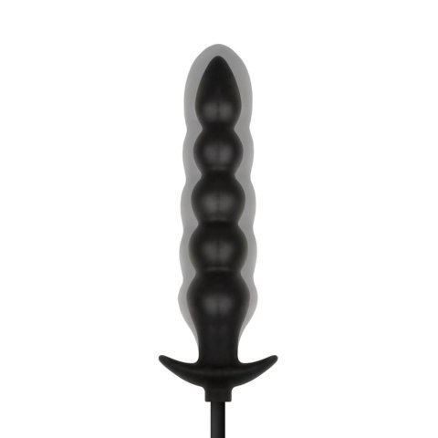 Pompowany Korek Analny z Pompką, 20 cm - Czarny