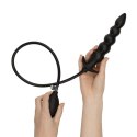 Pompowany Korek Analny z Pompką, 20 cm - Czarny