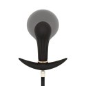 Pompowany korek analny z pompką, 8 cm, czarny