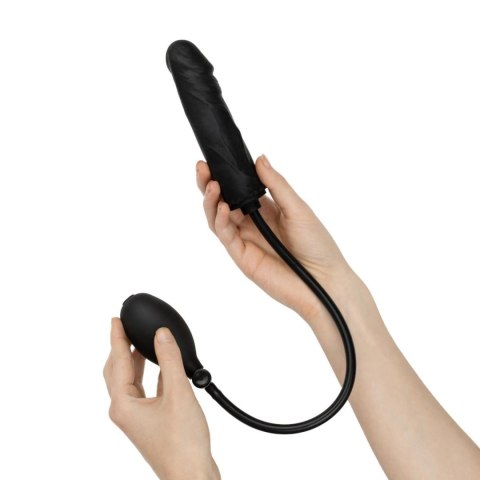 Dildo Analne Nadmuchiwane z Pompką – 14,5 cm, Czarne