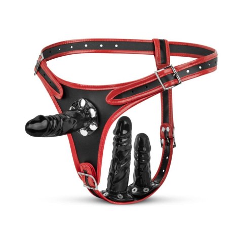 Uprząż Strap-On na Potrójne Dildo – Kolekcja Fetish