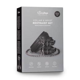 Elegancki Zestaw: Skórzana Obroża z Kajdankami