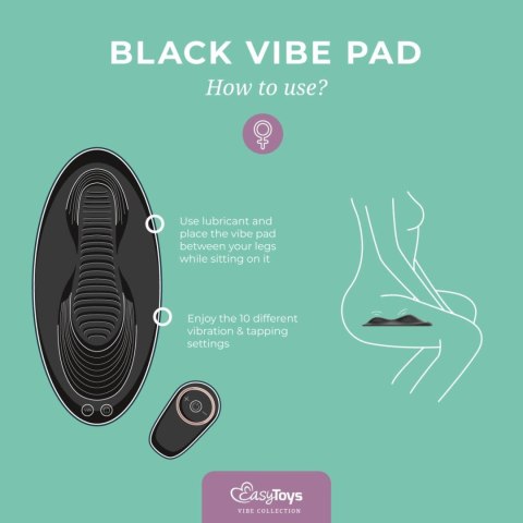 Vibe Pad – Innowacyjna Nakładka Wibracyjna z Pilotem i Podwójną Stymulacją – Czarna