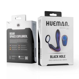Hueman – Wibrator Anusowy Black Hole z Pierścieniem Erekcyjnym