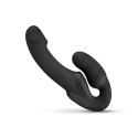 No-Parts – Dildo Morgan: strap-on bez uprzęży dla dwojga – 22 cm – Czarne