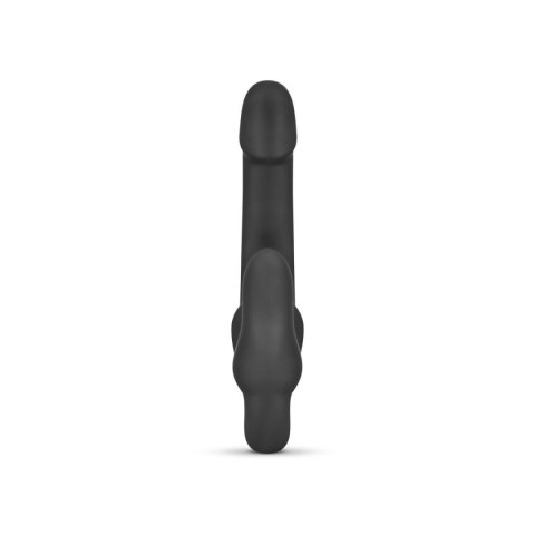 No-Parts – Dildo Morgan: strap-on bez uprzęży dla dwojga – 22 cm – Czarne