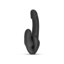 No-Parts – Dildo Morgan: strap-on bez uprzęży dla dwojga – 22 cm – Czarne