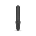 No-Parts – Dildo Morgan: strap-on bez uprzęży dla dwojga – 22 cm – Czarne