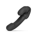 No-Parts – Dildo Morgan: strap-on bez uprzęży dla dwojga – 22 cm – Czarne