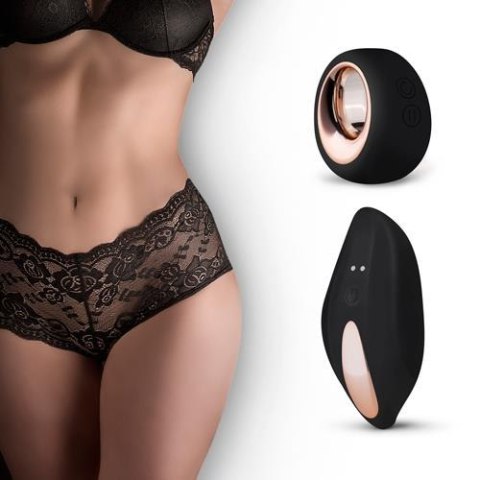 Czarne wibrujące stringi PantyRebel