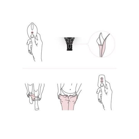 Czarne wibrujące stringi PantyRebel