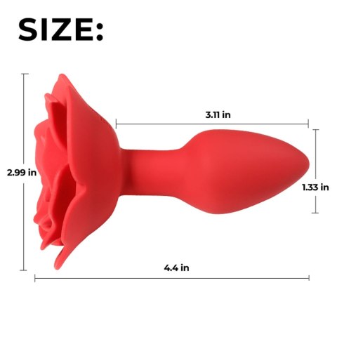 Obrotowy plug analny w kształcie róży