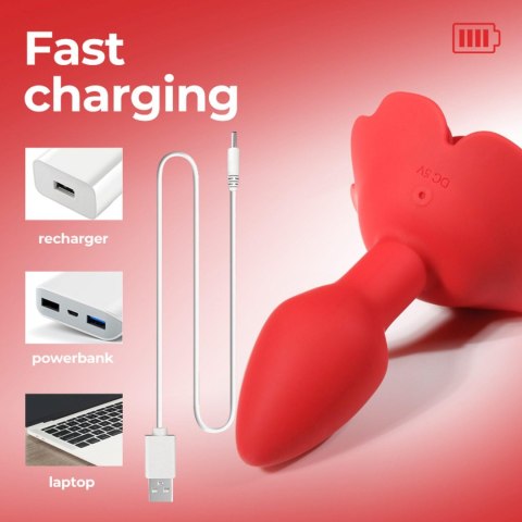 Obrotowy plug analny w kształcie róży