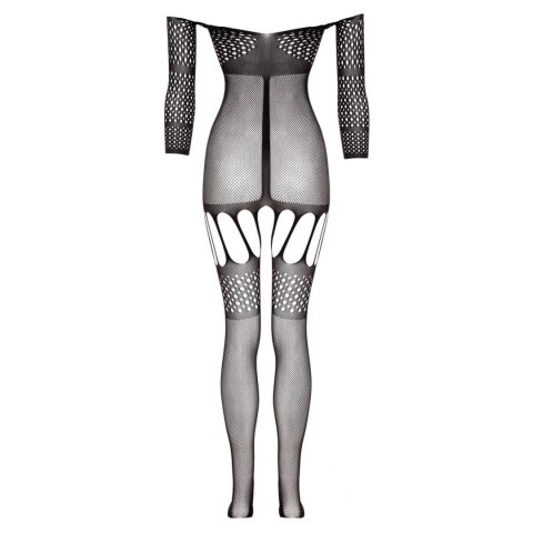 Zmysłowe Bodystocking z Paskami do Pończoch Rosa – Czarne