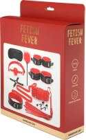 Zestaw Bondażowy 'Fetish Fever' – 10 Elementów – Czerwono-Czarny