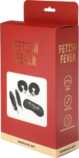 Zestaw Bondage Fetish Fever - 4 Elementy - Czarny