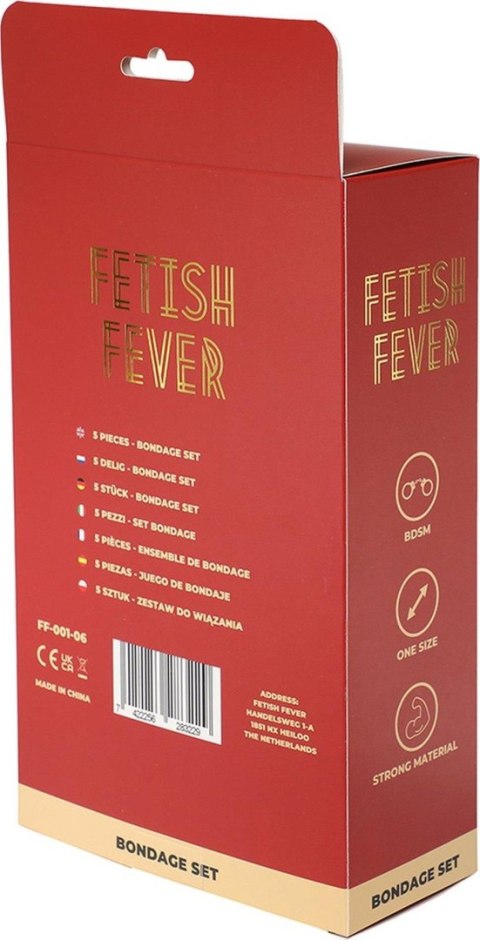 Fetish Fever – Zestaw BDSM w Czerwieni (5 Elementów)
