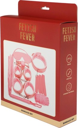 Zestaw Bondage 'Fetish Fever' – 7 Elementów – Różowy