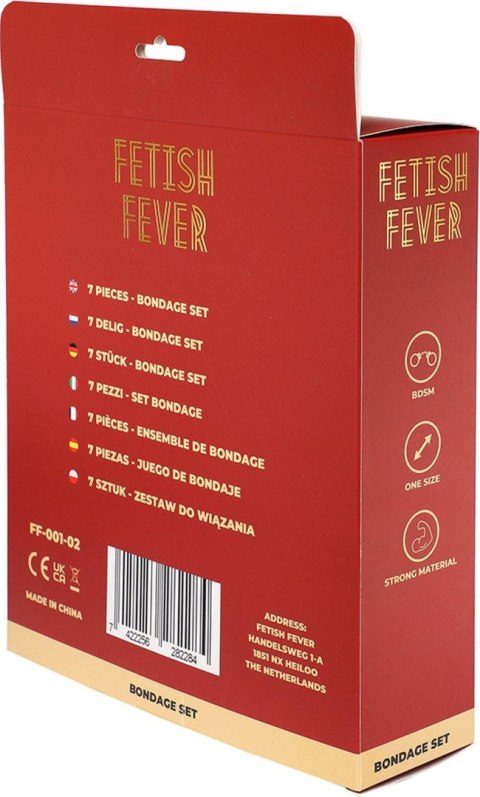 Zestaw Bondage 'Fetish Fever' – 7 Elementów – Różowy