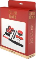 Zestaw Bondage Fetish Fever - 9 elementów - Czerwono-czarny