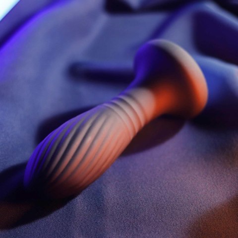 Czarny plug analny z podświetleniem i wibracjami