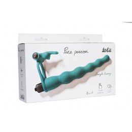 Strap-on Pure Passion Jungle Bunny – Zielony Wibrator dla Podwójnej Przyjemności