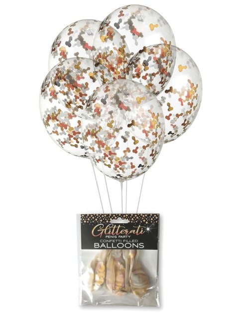 GLITTERATI, Balony z Konfetti w Kształcie Penisa