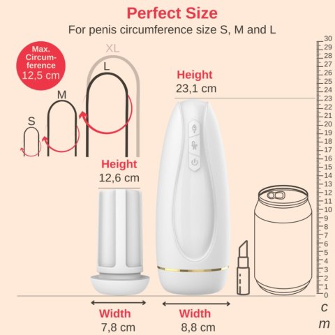 Nappex™ Branco White – Luksusowy Elektryczny Masturbator Premium