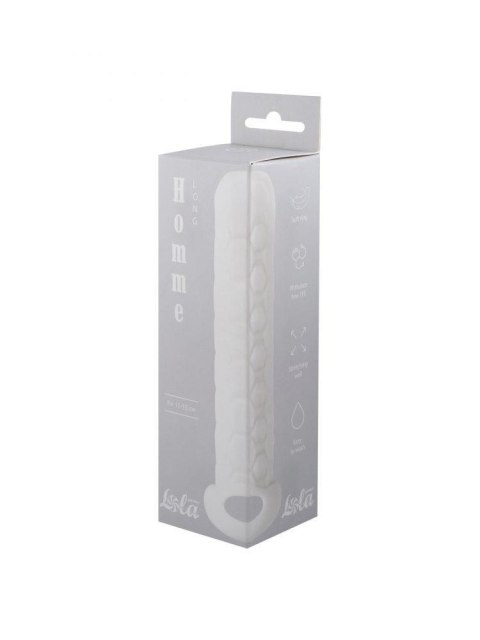 Elegancka Nakładka Wydłużająca na Penisa Homme Long Biała (11-15cm)