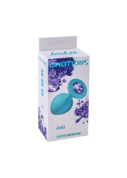 Urocza Zatyczka Analna Emotions Cutie – Średnia Turkusowo-Fioletowa z Kryształem