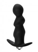 Czarny spiralny plug analny z wibracjami