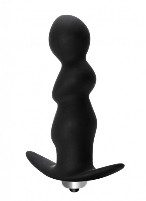 Czarny spiralny plug analny z wibracjami