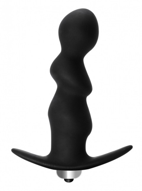 Czarny spiralny plug analny z wibracjami