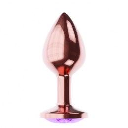 Luksusowy Korek Analny Diamond Shine L – Różowe Złoto z Kryształowym Blaskiem