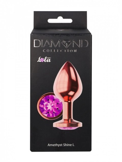 Luksusowy Korek Analny Diamond Shine L – Różowe Złoto z Kryształowym Blaskiem