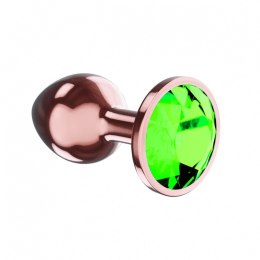 Korek Analny Diamond Shine S: Kryształowy Blask w Różowym Złocie