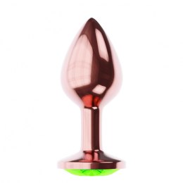 Korek Analny Diamond Shine S: Kryształowy Blask w Różowym Złocie