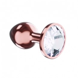Luksusowy Korek Analny Diamond Shine L w odcieniu Różowego Złota